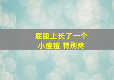 屁股上长了一个小痘痘 特别疼